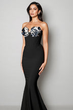 Nico Sheath Fishtail Floral Maxi Dress