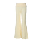 Delylah Low-Rise Wavy Flared Pants