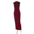 Cut-out Slit Maxi Dress