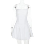 Fring Tube Dress White
