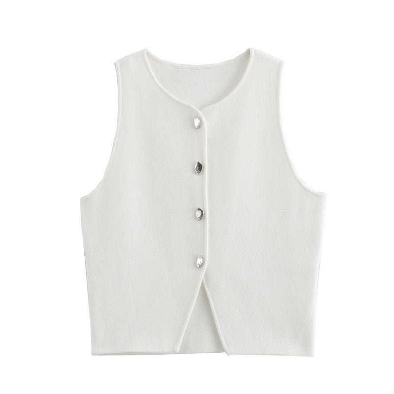 Novalee Cropped Knit Vest