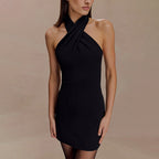 Christina Cross Over Mini Dress | Party Dress