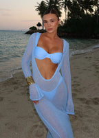 Azure Mirage - 3-Piece Sheer Mesh Beach Set