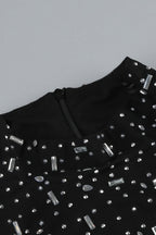 Roisea Long Sleeve Rhinestone Maxi Dress