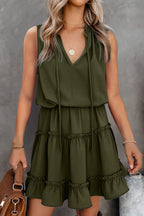 Wild At Heart Babydoll Dress Olive