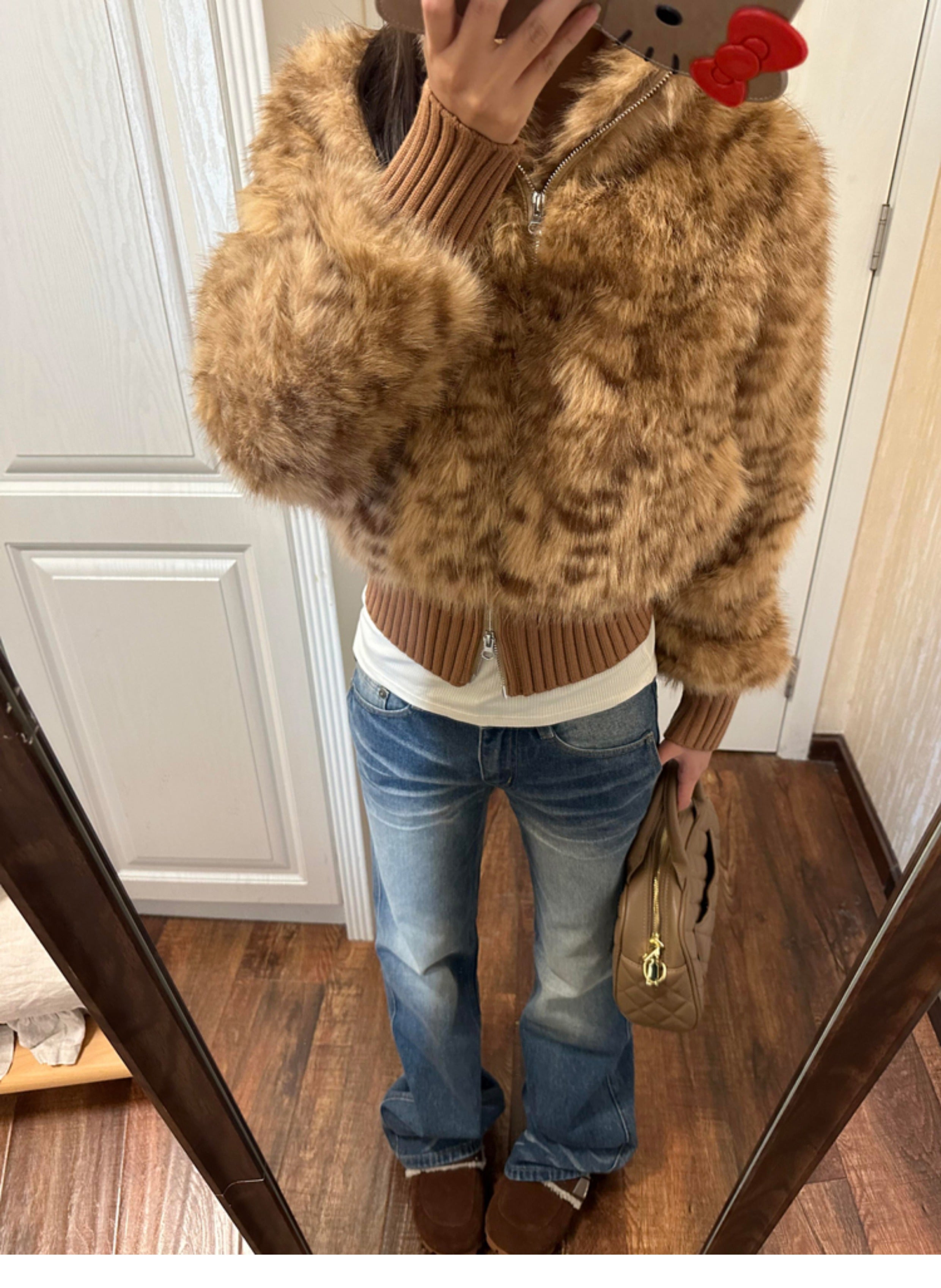 Miral Faux Fur Cropped Jacket