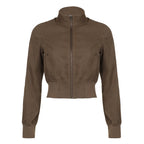 Carlynn Striped Bomber Jacket