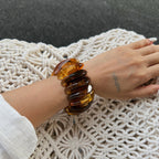 Wide Marble Texture Translucent Bracelet