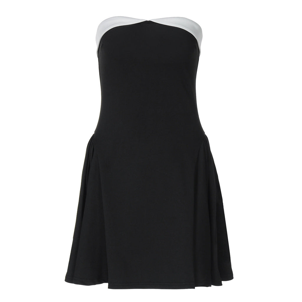 Backless Zipper off Shoulder Tube Top Dress