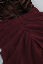 Sarioa Red Halter Pleated Maxi Dress