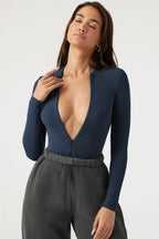 Bodysuit Style Knit Top