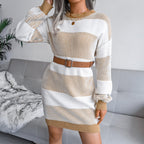 Tacoma Striped Knit Sweater Dress FINAL