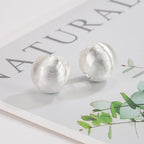 Minimalist Textured Ball Ear Cuff Earrings