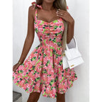 Abigail Effortless Women's Floral Dress with Adjustable Straps Evening Wear Edit