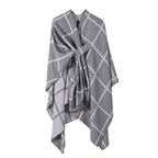 Bestselling Sidetied Plaid Split Cape Warm Crossborder Scarf