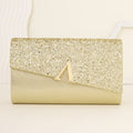Minimalist Sparkly Asymmetrical Clutch Crossbody Bag