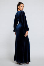 Piva High Split Long Sleeve Maxi Dress