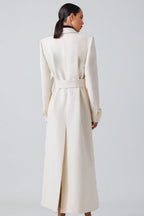Cecily White Back Split Coat