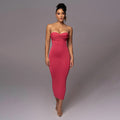 Elegant Slim Fit Sheath Dress Sling Pockets Collar Backless