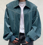 Koa Lapel Faux Leather Jacket