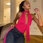 Avie V-Neck Scarf Top