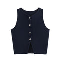 Novalee Cropped Knit Vest