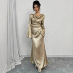 Nadia Boutique Women's Evening Dress with Shiny Surface Everyday Luxe Edit