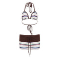 Evaleigh Colorblock Halter Bikini Set