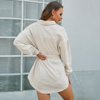 Calum Belted Button Down Corduroy Dress FINAL