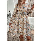 Nélida Boutique Women's Floral Print Casual Dress with Ruffle Details Collection