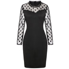 Carmina Statement Sleeve Bodycon Dress Black FINAL