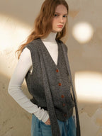 Vintage Draped Knit Top