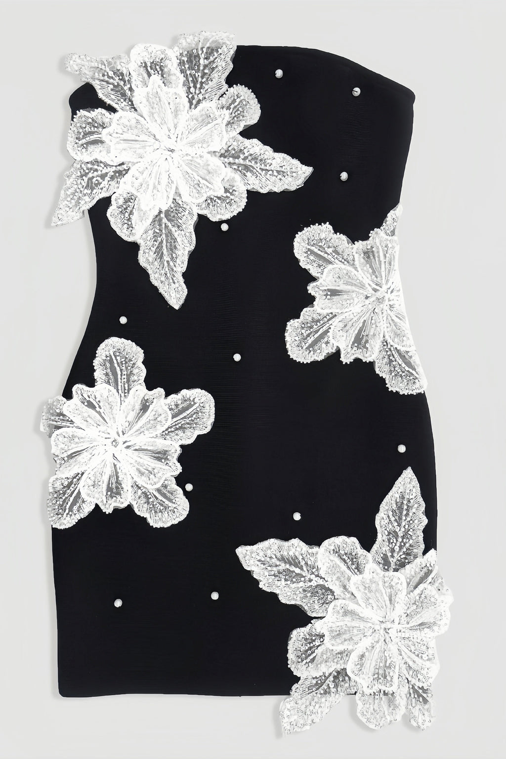 Fari Beaded Floral Knit Mini Dress