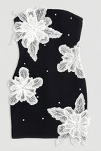 Fari Beaded Floral Knit Mini Dress