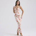 Split DressElegant Printed Lace Cami Dress