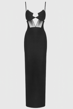 Mauda Cutout Crepe Bustier Maxi Dress