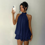 Elegant Slim Fit Sexy Backless Halter Waist Tight Jumpsuit Women