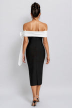 Yelia Stereo Bow Strapless Midi Dress
