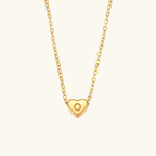Golden Heartbeat - Initial Necklace
