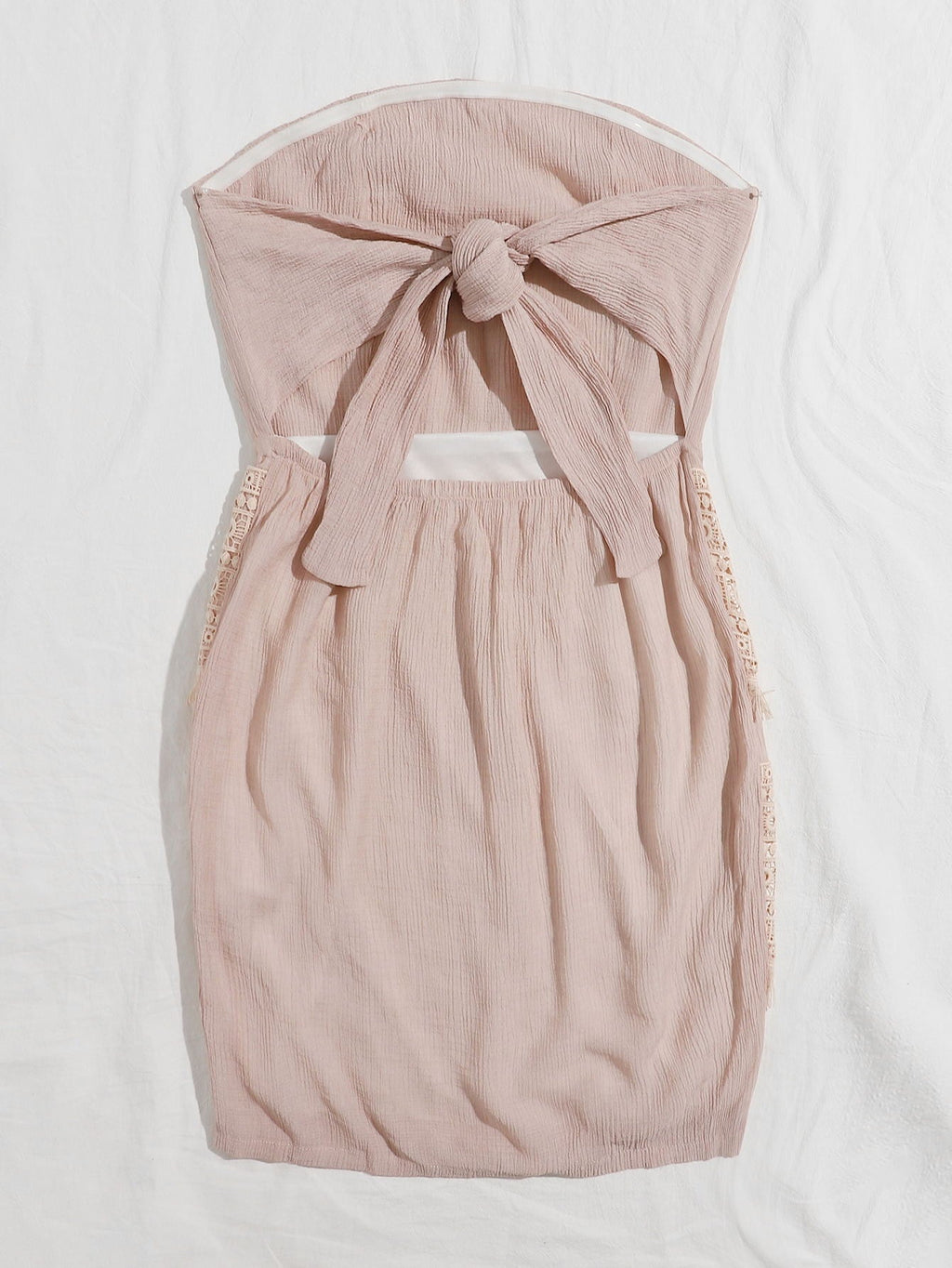 Off Shoulder Tie Back Schiffy Dress