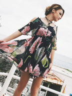 Off shoulder Floral Printed dress