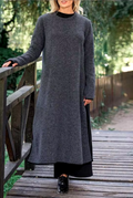 Glenda Cozy Long Layered Dress with Relaxed Fit and Everyday Wear
