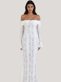 Lana Off - Shoulder Lace Maxi Dress