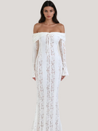 Lana Off - Shoulder Lace Maxi Dress