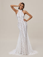 Halterneck Lace Maxi Dress
