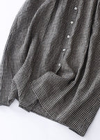 Nélida Exclusive Black Checked Peter Pan Collar Dress Boutique Collection