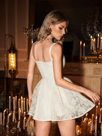 Floral Lace Mini Dress