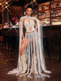Fringe Knitted Cover Up Dress