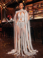 Fringe Knitted Cover Up Dress