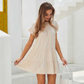 Oversized Flounce Hem Smock Dress